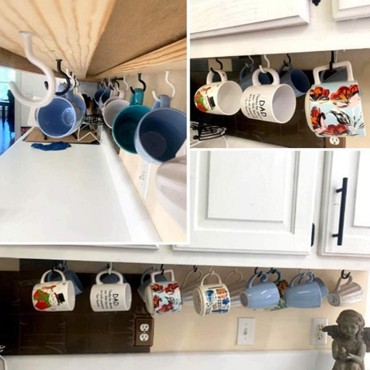 75pcs /Box Screw-in Ceiling Hook Set Home Storage Wall Cup Hook Lamp Hook