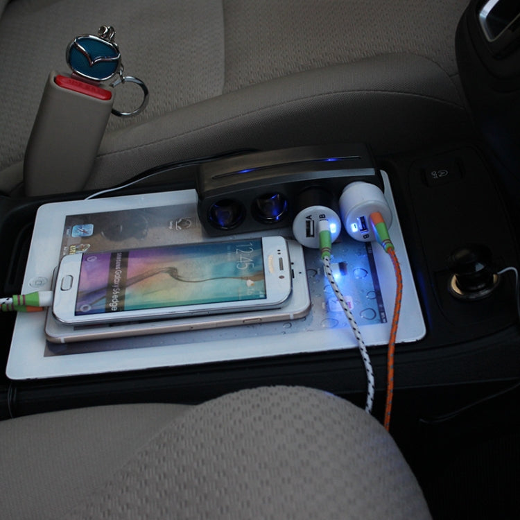 SHUNWEI SD-1906 Car 4 In 1 Power Distributors Cigarette Lighter Socket Car Charger