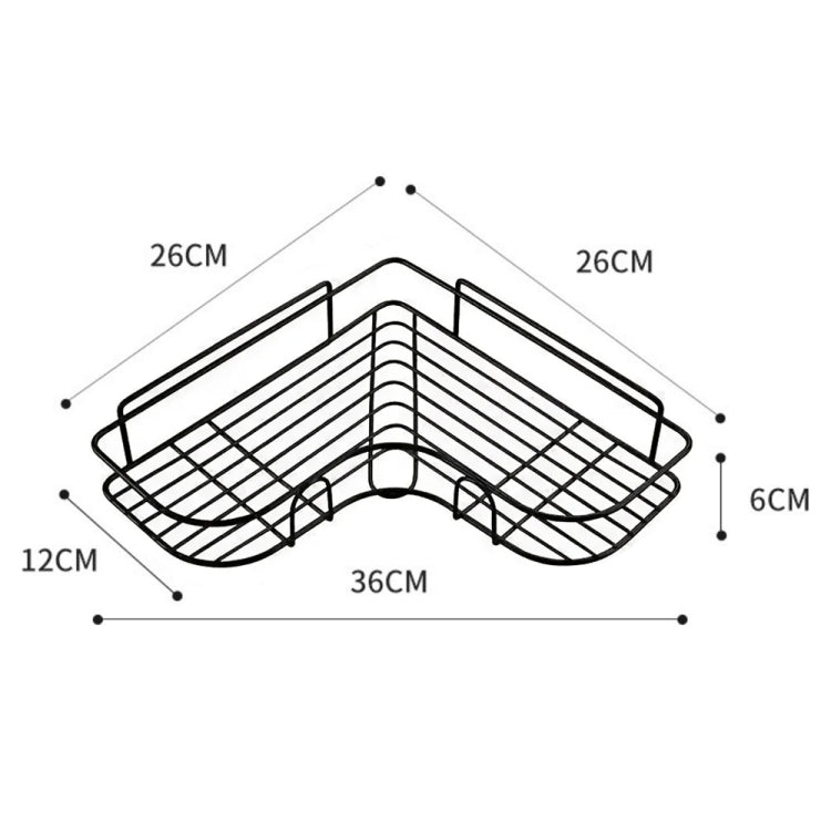 Punch-free Bathroom Triangle Storage Rack Multifunctional Wall Hanging Bracket