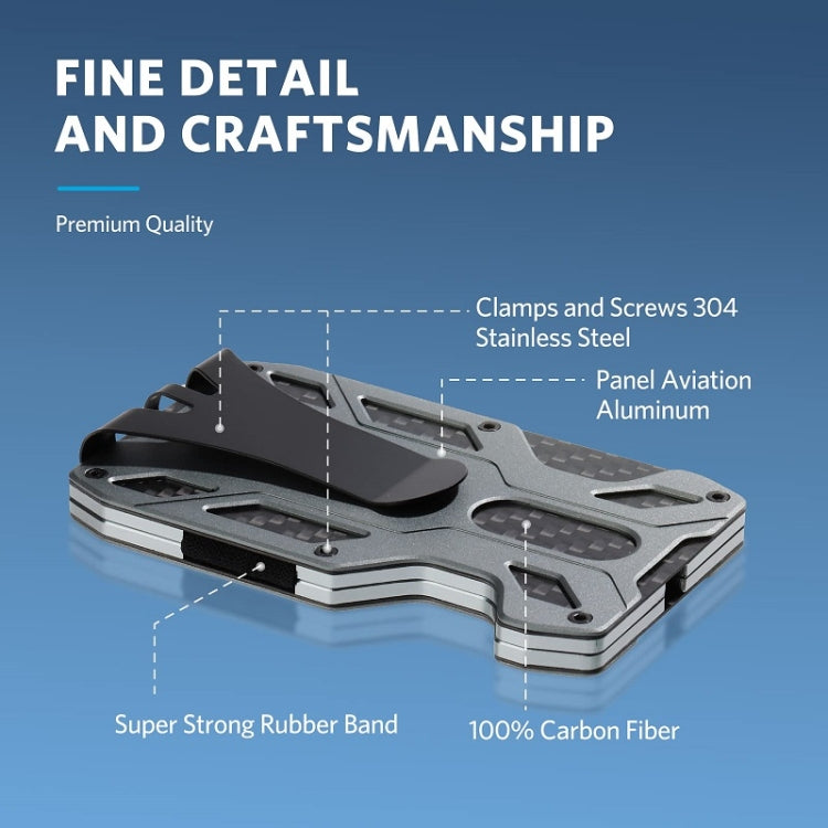 Aluminum Alloy RFID Card Holder Carbon Fiber Credit Card Wallet