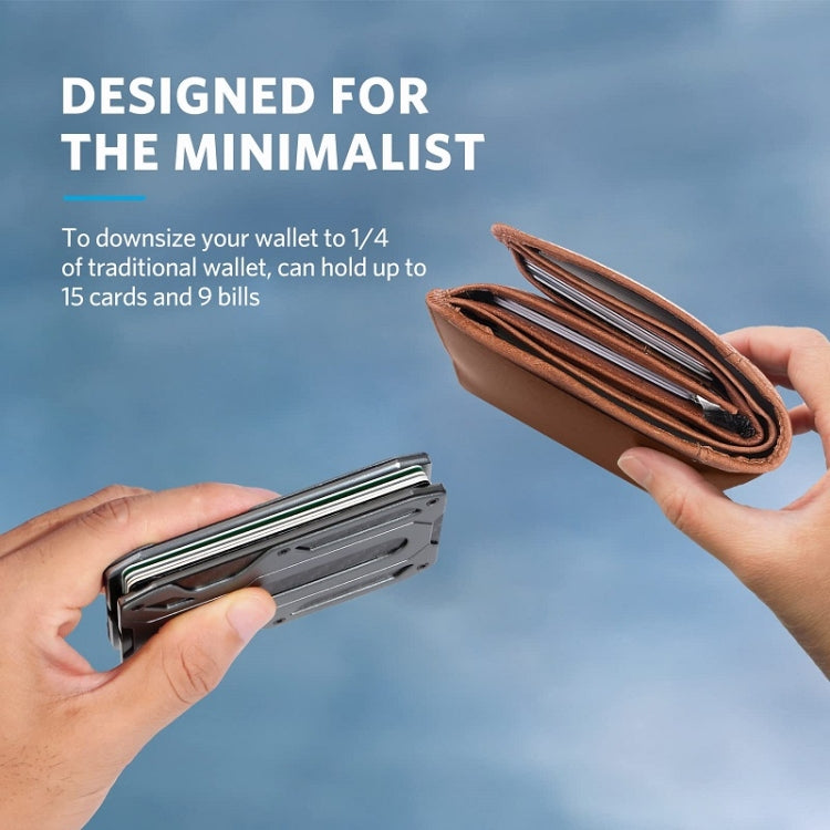 Aluminum Alloy RFID Card Holder Carbon Fiber Credit Card Wallet