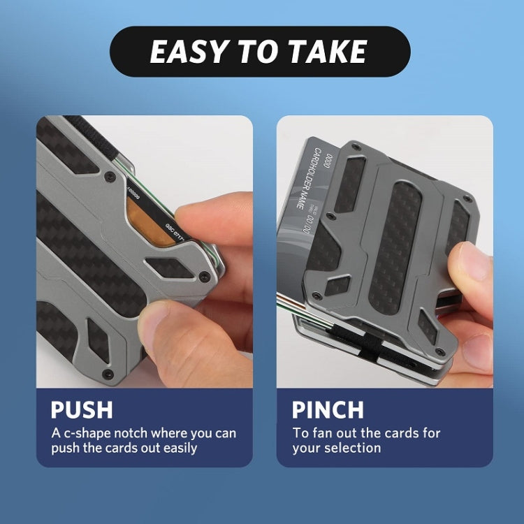 Aluminum Alloy RFID Card Holder Carbon Fiber Credit Card Wallet