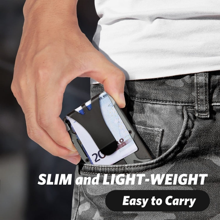 Aluminum Alloy RFID Card Holder Carbon Fiber Credit Card Wallet