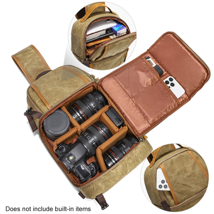 Outdoor Canvas Wear-resistant Waterproof Photography Shoulder Bag
