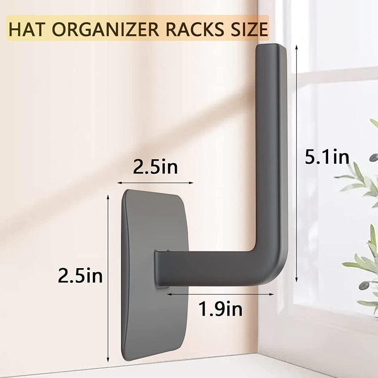 2pcs Baseball Hat Wall Self-Adhesive Hanging Shelf Rack Hook