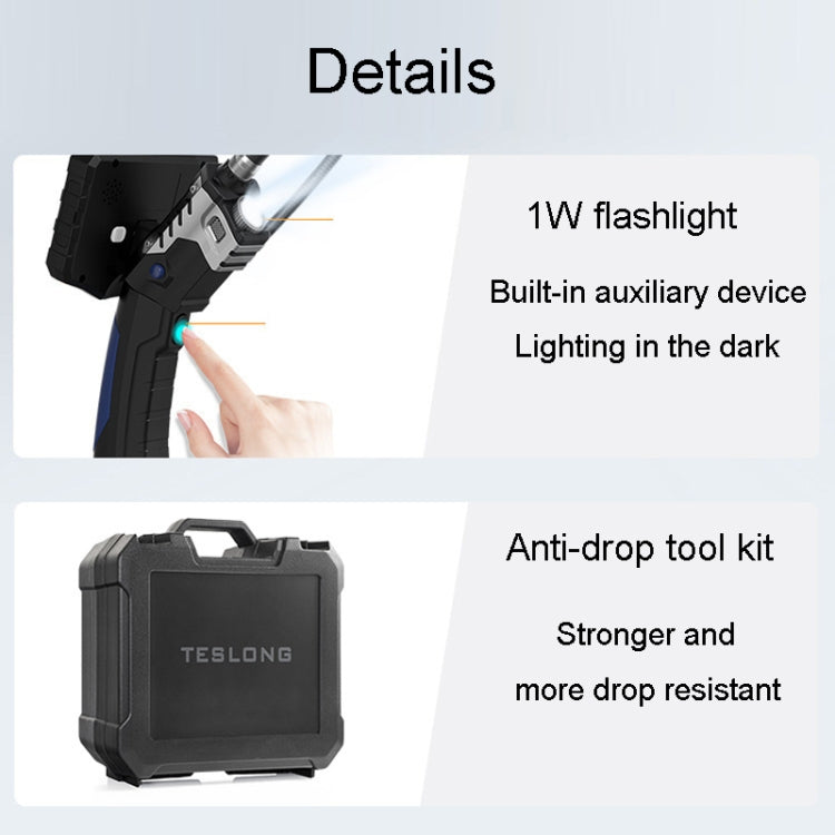 Teslong NTS300 5 Inch HD Large Screen Industrial Inspection Borescope Auto Repair Tools