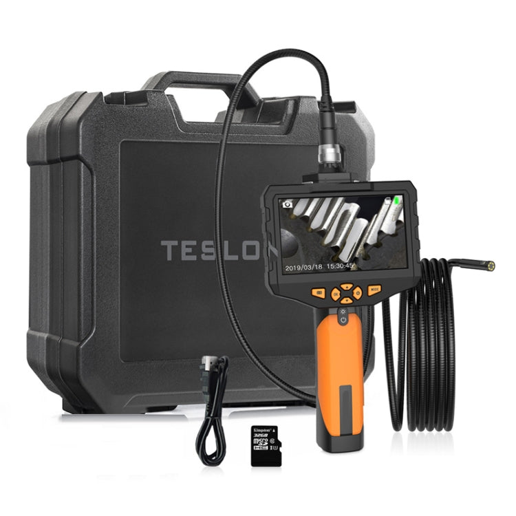 Teslong NTS300 5.5mm-1M Dual Lens Waterproof 5 Inch HD Industrial Borescope Auto Repair Tools
