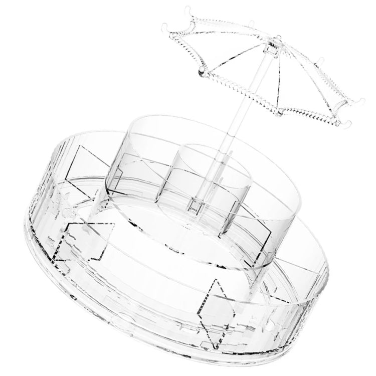 Cosmetic Storage Box Large Capacity Rotating Brush Tube