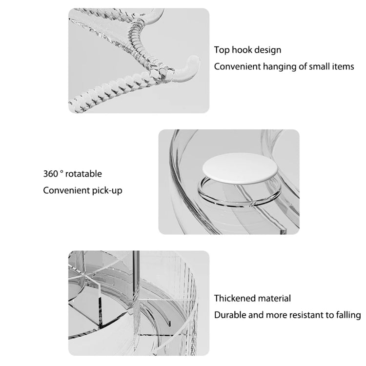 Cosmetic Storage Box Large Capacity Rotating Brush Tube