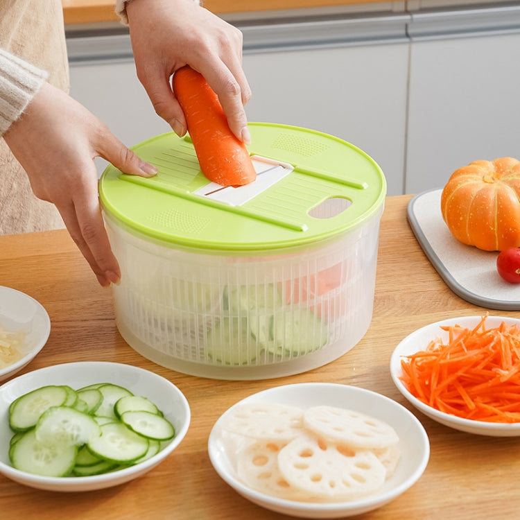 Multifunctional Vegetable Dehydrator Large Capacity Kitchen Drain Basket Household Grater Slicer