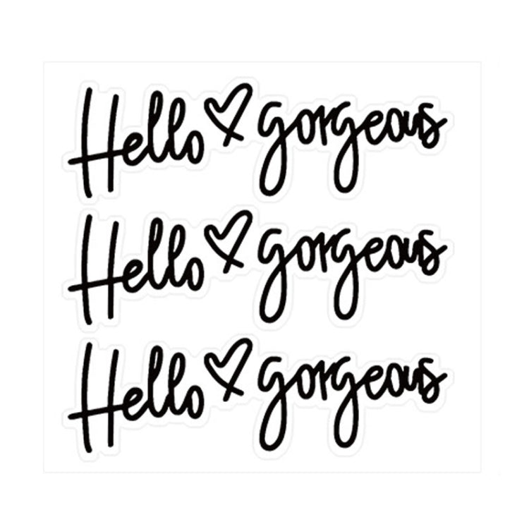 Hello gorgeous Car Stickers Inverted Rear Mirror Glass Sticker