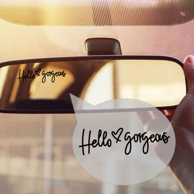Hello gorgeous Car Stickers Inverted Rear Mirror Glass Sticker