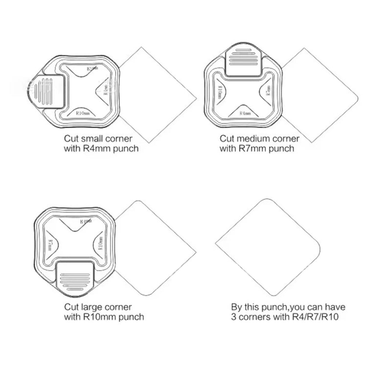 3 In 1 Fancy Corner Cutter Multi-angle Corner Cutter Chamfering Embosser