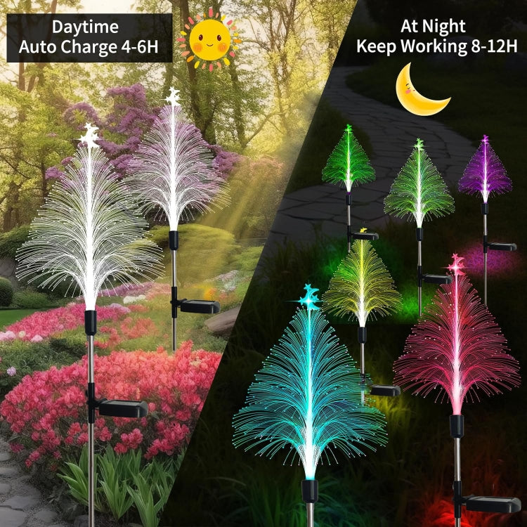 Christmas Tree Solar Light Outdoor Atmosphere Lighting Outdoor Waterproof Glowing Festival Decorative Lamp