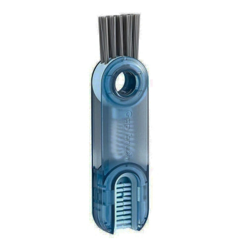 3 In 1 U shaped Cup Lid Cleaning Brush Water Bottle Cover Groove Cleaner, B Green, B Gray, B Blue