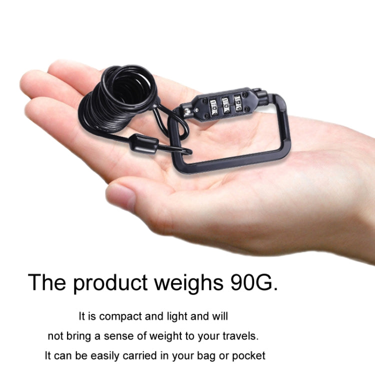 Universal Safety Code Wire Rope Helmet Lock for Motorcycles Bicycles