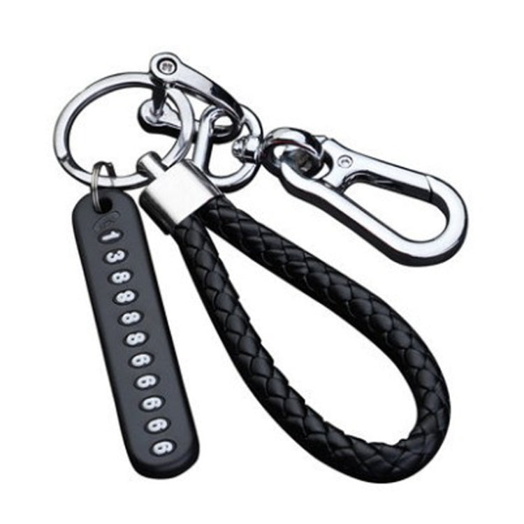 Car Key Anti Lost Woven Lanyard Pendant Keychain Cell Phone Number Plate