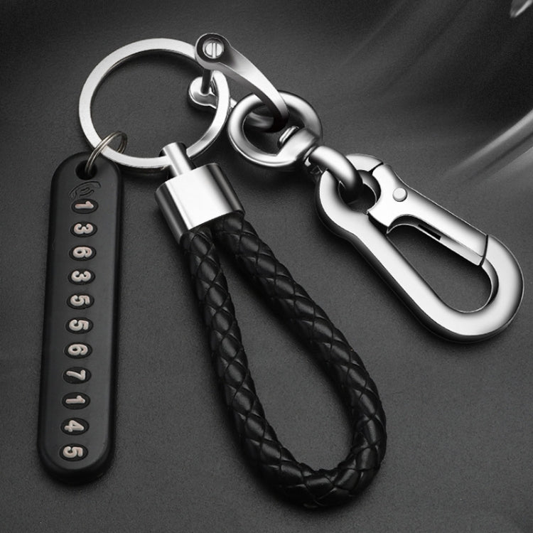 Car Key Anti Lost Woven Lanyard Pendant Keychain Cell Phone Number Plate