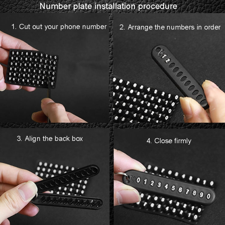 Car Key Anti Lost Woven Lanyard Pendant Keychain Cell Phone Number Plate