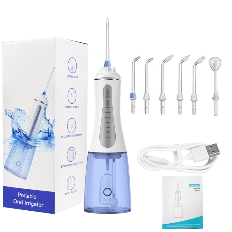350ML Water Tank Oral Irrigator Rechargeable 5 Gear Adustable Water Flosser