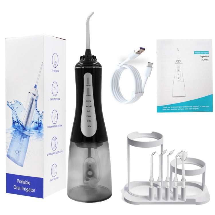350ML Water Tank Oral Irrigator Rechargeable 5 Gear Adustable Water Flosser