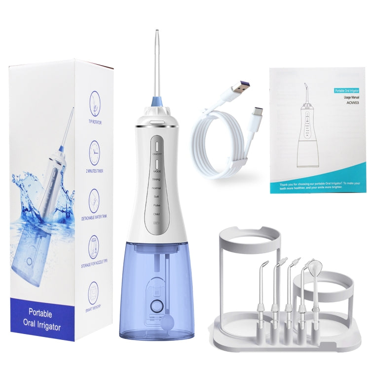 350ML Water Tank Oral Irrigator Rechargeable 5 Gear Adustable Water Flosser