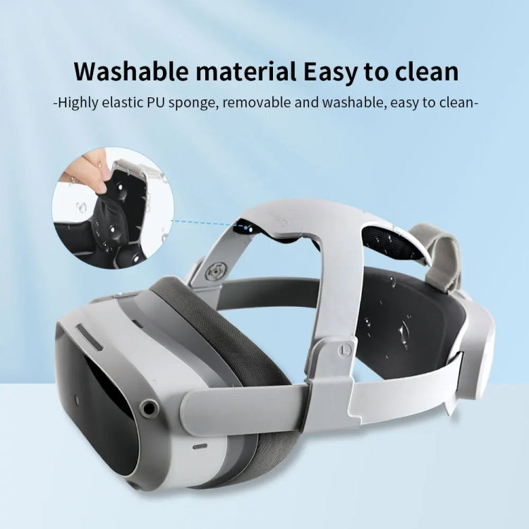For PICO 4 Hibloks Pressure-free Headband High Elastic PU Headstrap VR Accessories