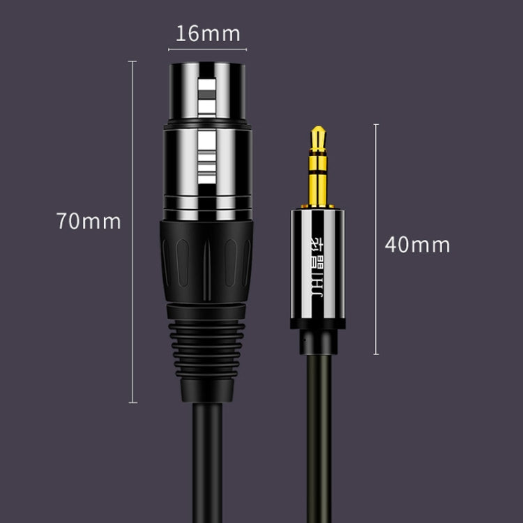 JINGHUA 3.5mm Male To XLR Female Microphone Cable Computer Mixer Audio Cable
