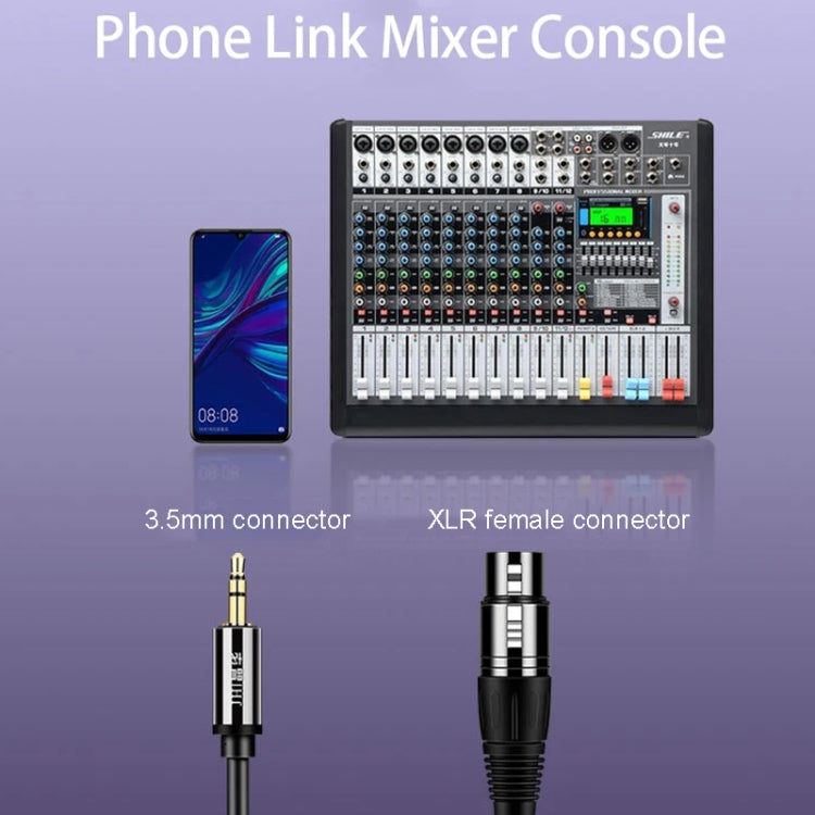 JINGHUA 3.5mm Male To XLR Female Microphone Cable Computer Mixer Audio Cable