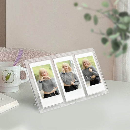 For Polaroid Mini Vertical Three-square PC Transparent Photo Frame