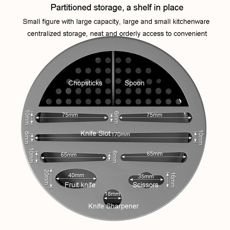 Home Thicken Knife Organizer Chopstick Cylinder Kitchen Drainage Countertop Shelf