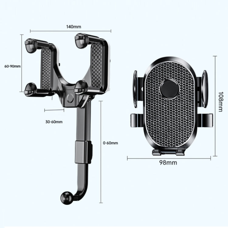 Car Rearview Mirror Mobile Phone Holder Multifunctional AR Navigation Support Bracket