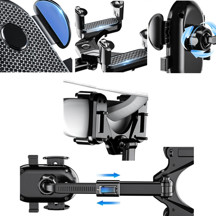 Car Rearview Mirror Mobile Phone Holder Multifunctional AR Navigation Support Bracket