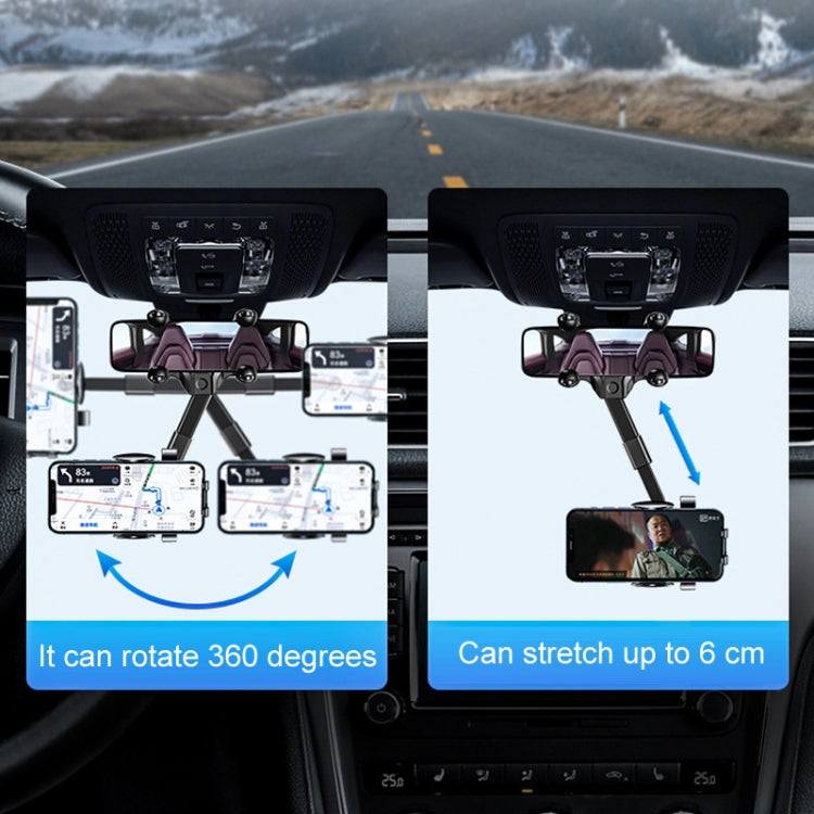 Car Rearview Mirror Mobile Phone Holder Multifunctional AR Navigation Support Bracket