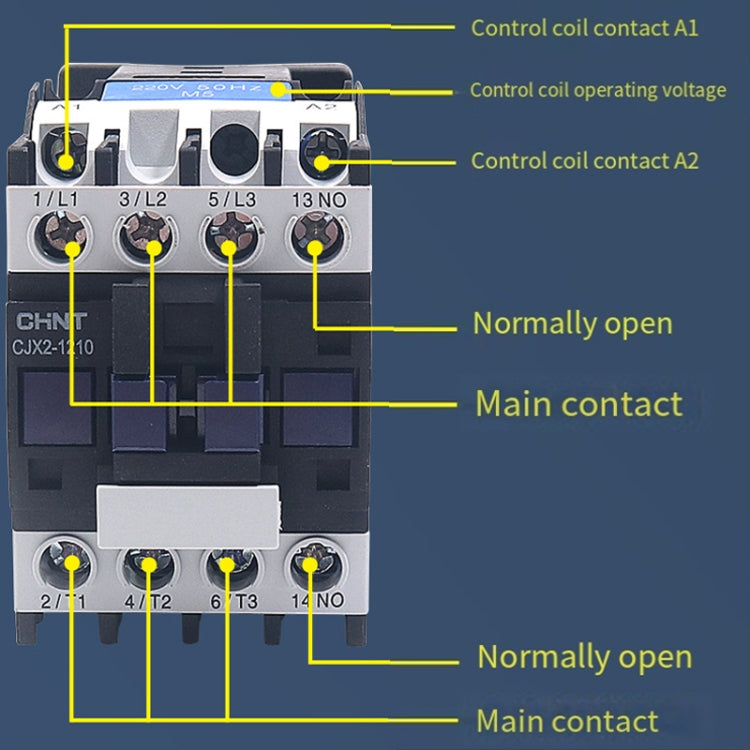 220V Silver Alloy Contacts Multi-Purpose Single-Phase AC Contactor