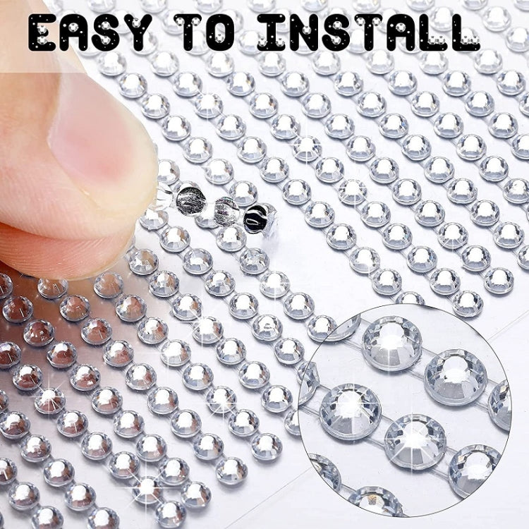 4mm DIY Self-adhesive Shiny Crystal Sticker Car Decoration Sticker