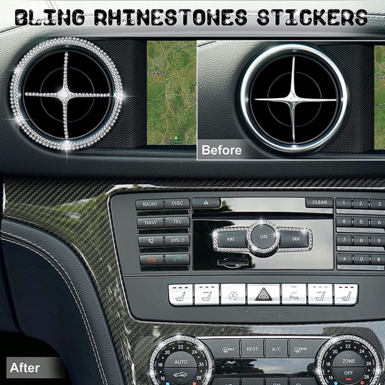 4mm DIY Self-adhesive Shiny Crystal Sticker Car Decoration Sticker