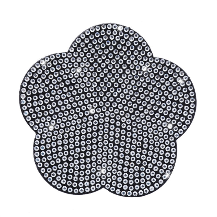 Car-mounted Diamond-filled Plum Blossom Decorated PVC Water Coaster
