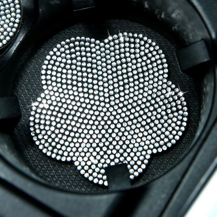 Car-mounted Diamond-filled Plum Blossom Decorated PVC Water Coaster