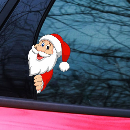 Santa Claus Elk Car Window Decorative Stickers Car Side Window Bumper Decal