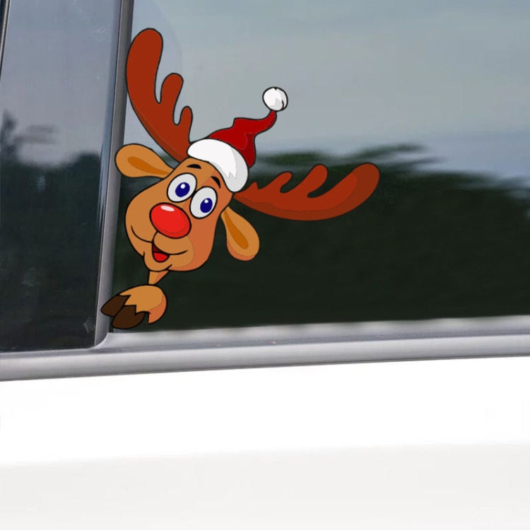 Santa Claus Elk Car Window Decorative Stickers Car Side Window Bumper Decal