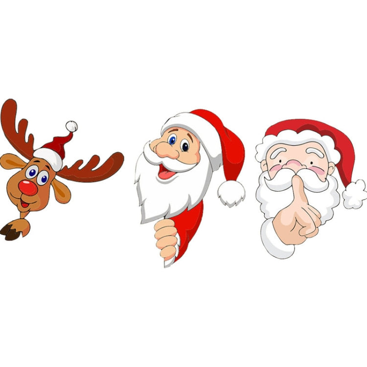 Santa Claus Elk Car Window Decorative Stickers Car Side Window Bumper Decal