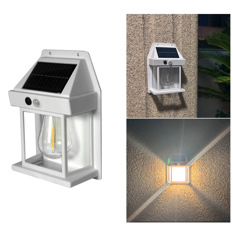 Solar Outdoor Tungsten Wall Light 3 Modes Body Sensing Waterproof Garden Villa Night Light