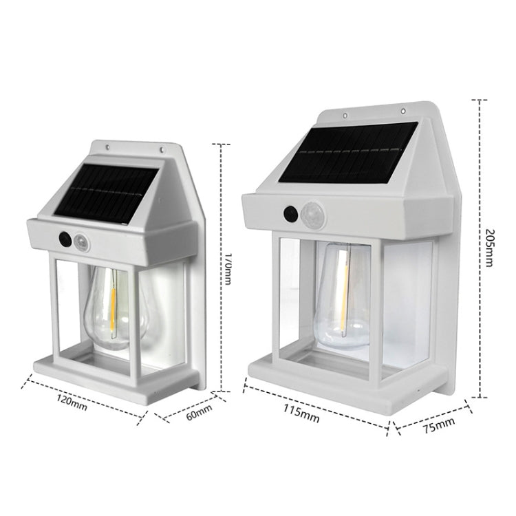 Solar Outdoor Tungsten Wall Light 3 Modes Body Sensing Waterproof Garden Villa Night Light