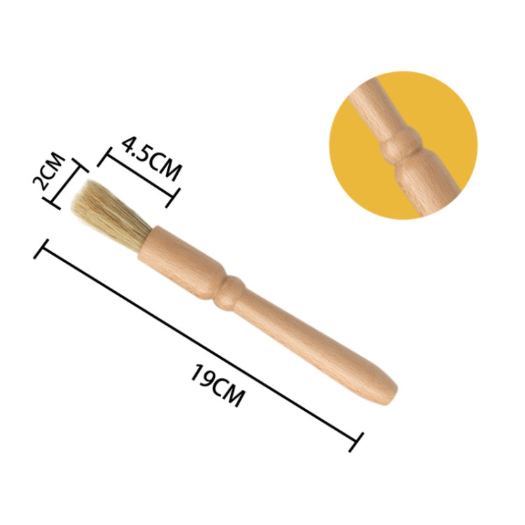 Car Interior Round Wooden Handle Air Vent Cleaning Brush