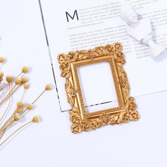 Vintage Gold Resin Mini Photo Frame Earrings Jewelry Decoration Photo Props