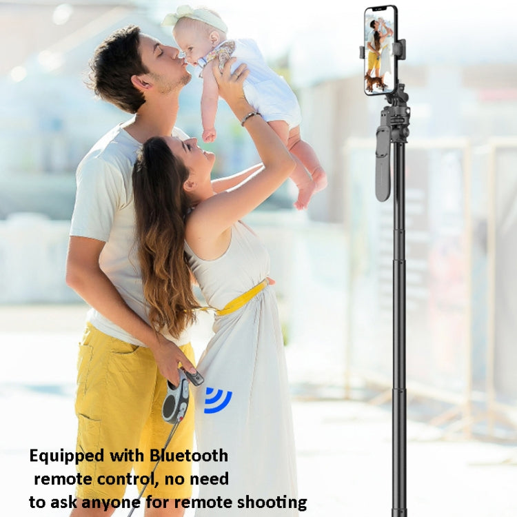 2m Metal Tripod Selfie Stick With 4 Expansion Interfaces for Phone Camera