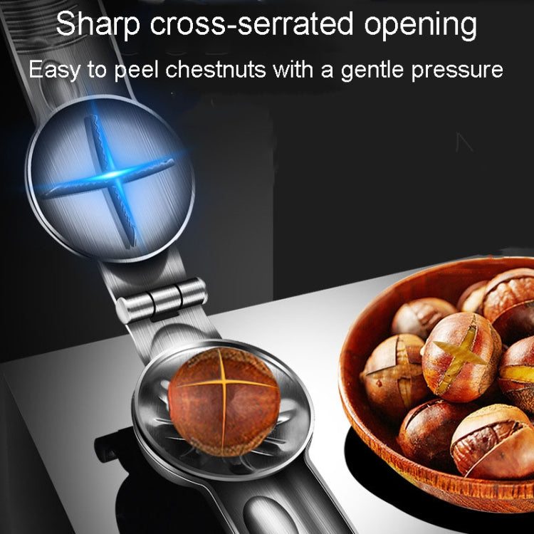 Kacheeg 304 Stainless Steel Chestnut Opener Cross Opening Chestnut Shelling Peeler With 2 Steel Fingers