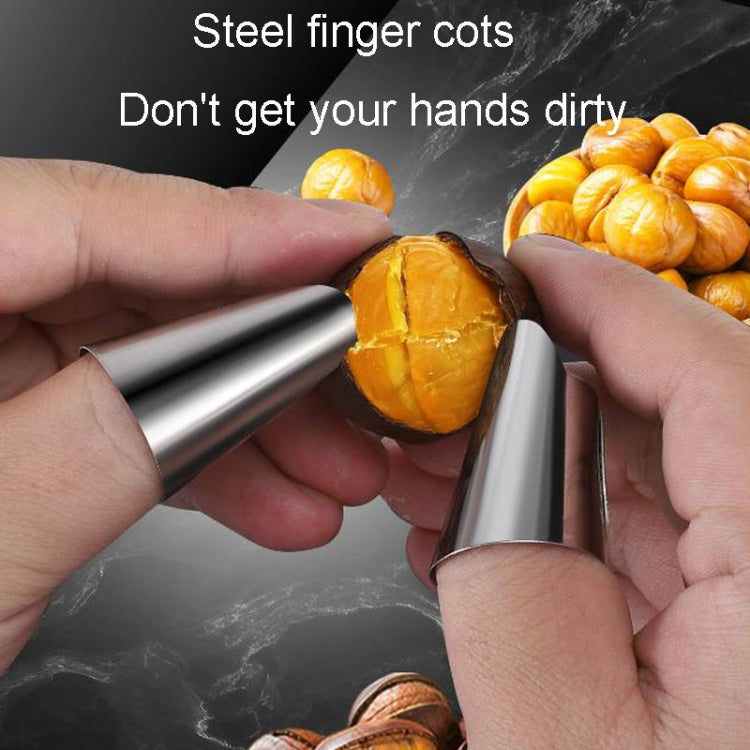 Kacheeg 304 Stainless Steel Chestnut Opener Cross Opening Chestnut Shelling Peeler With 2 Steel Fingers