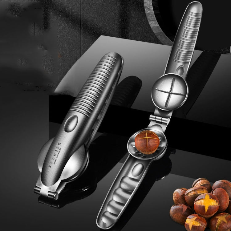 Kacheeg 304 Stainless Steel Chestnut Opener Cross Opening Chestnut Shelling Peeler With 2 Steel Fingers